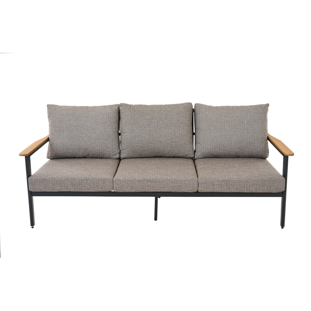Lounge-Set 4-teilig LIGURIA in Farbe Gardino®-Geflecht twisted in taupe grau Lounge-Set 4-teilig LIGURIA in Farbe Gardino®-Geflecht twisted in taupe grau , Couch, Mobiliar, Kissen, Dekoration für Zuhause, Bank