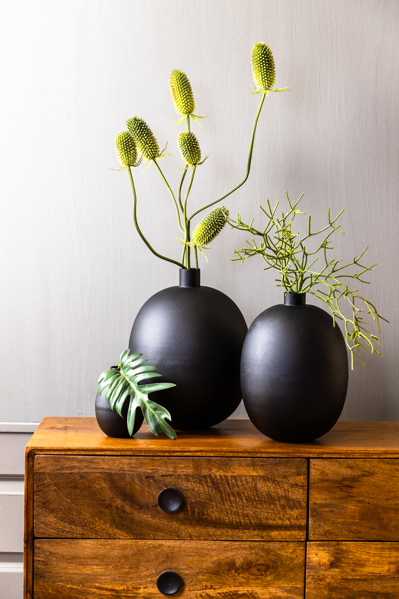 Light & Living Deko-Vase Binco in Schwarz matt