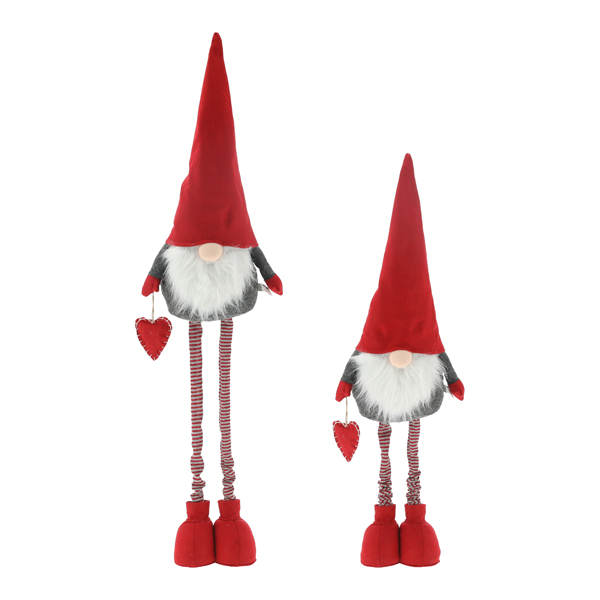 Cepewa Wichtel, max 120 cm_rot, grau in rot, grau, Bekleidung, Hut, Plüsch, Spielzeug