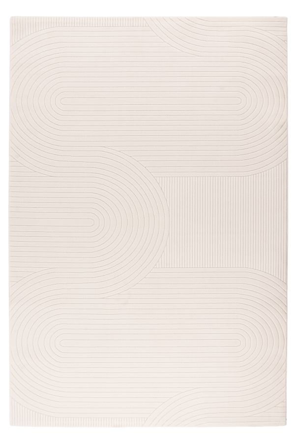 Webteppich NAPOLI ca. 160x230cm in Farbe ivory, Teppich, Rug, Muster, Geometrisch, Beige