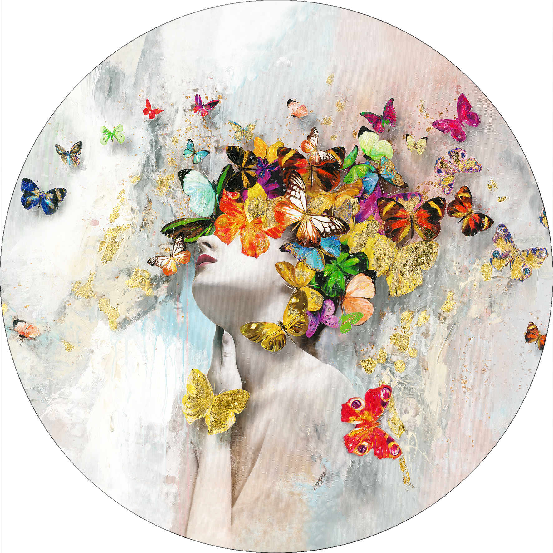 PRO ART Alu-Art rund Ø 98cm Butterflies In The Face