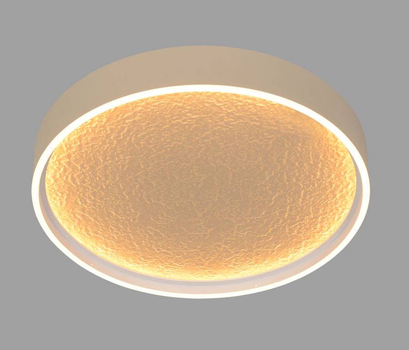 Global Technics LED-Deckenleuchte BORMES 1-flammig in Farbe sand, deckenleuchte, runde lampe, LED, warmweiß, lampe