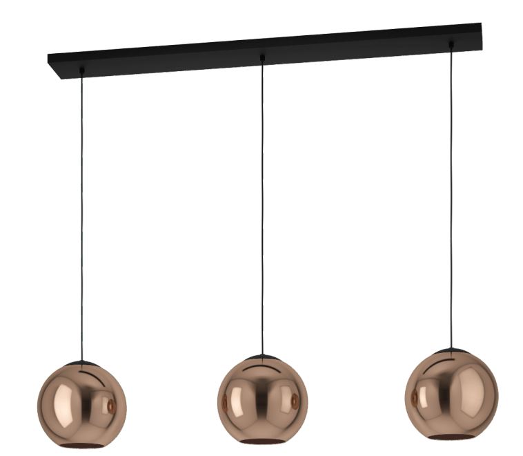 Eglo Leuchten Hängeleuchte CORDOBA in schwarz/kupfer