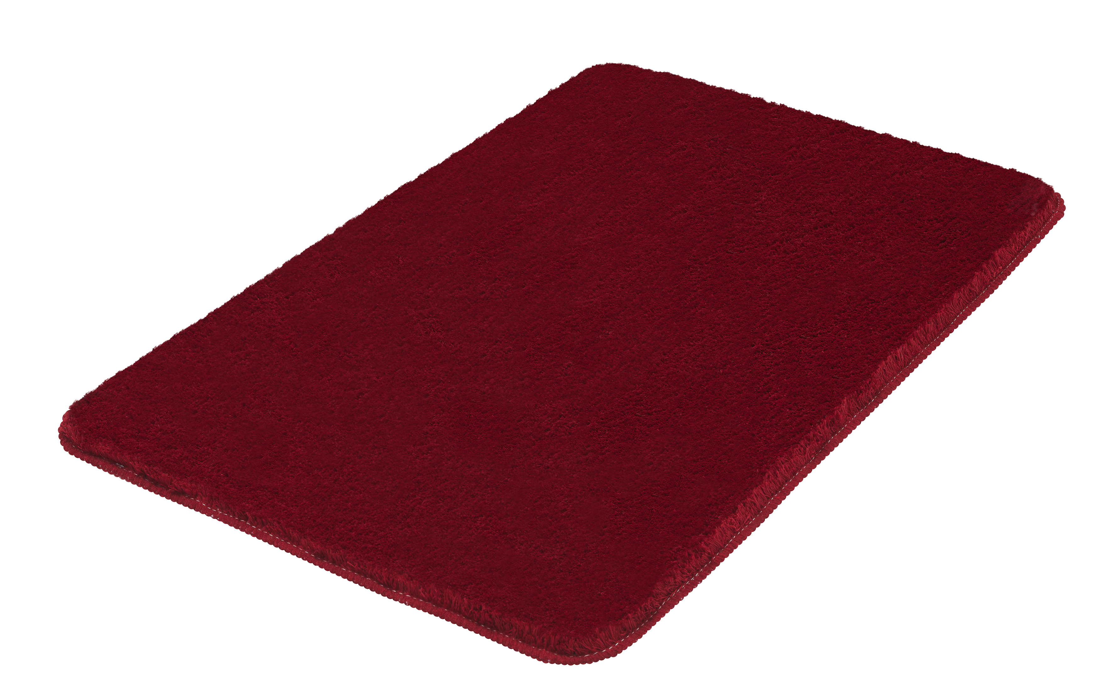 Kleine Wolke Badteppich MARCO ca. 60x90cm in Farbe Granat, Teppich, Badezimmermatte, Roter Teppich, Samtig, Gepolsterte Matte