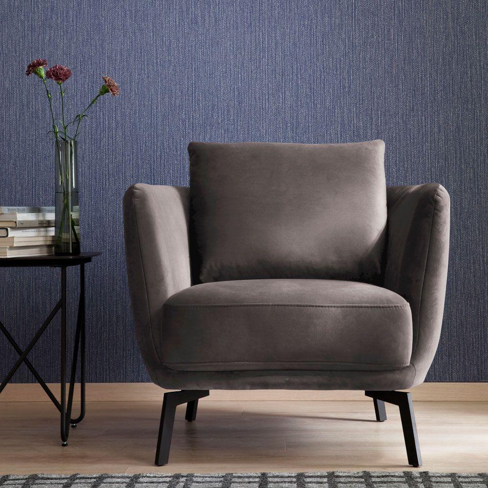 SCHÖNER WOHNEN-Kollektion Sessel Pearl in Stoff Velvet stone
