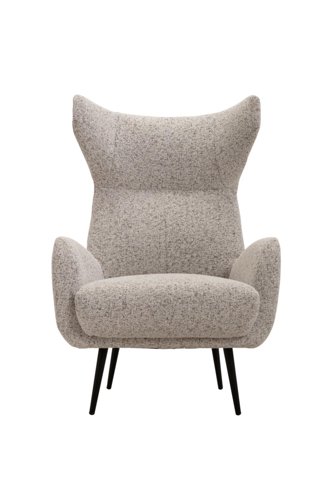Ohrensessel AVERSA B/H/T ca.80x114x83cm in Stoff 389/15 natur