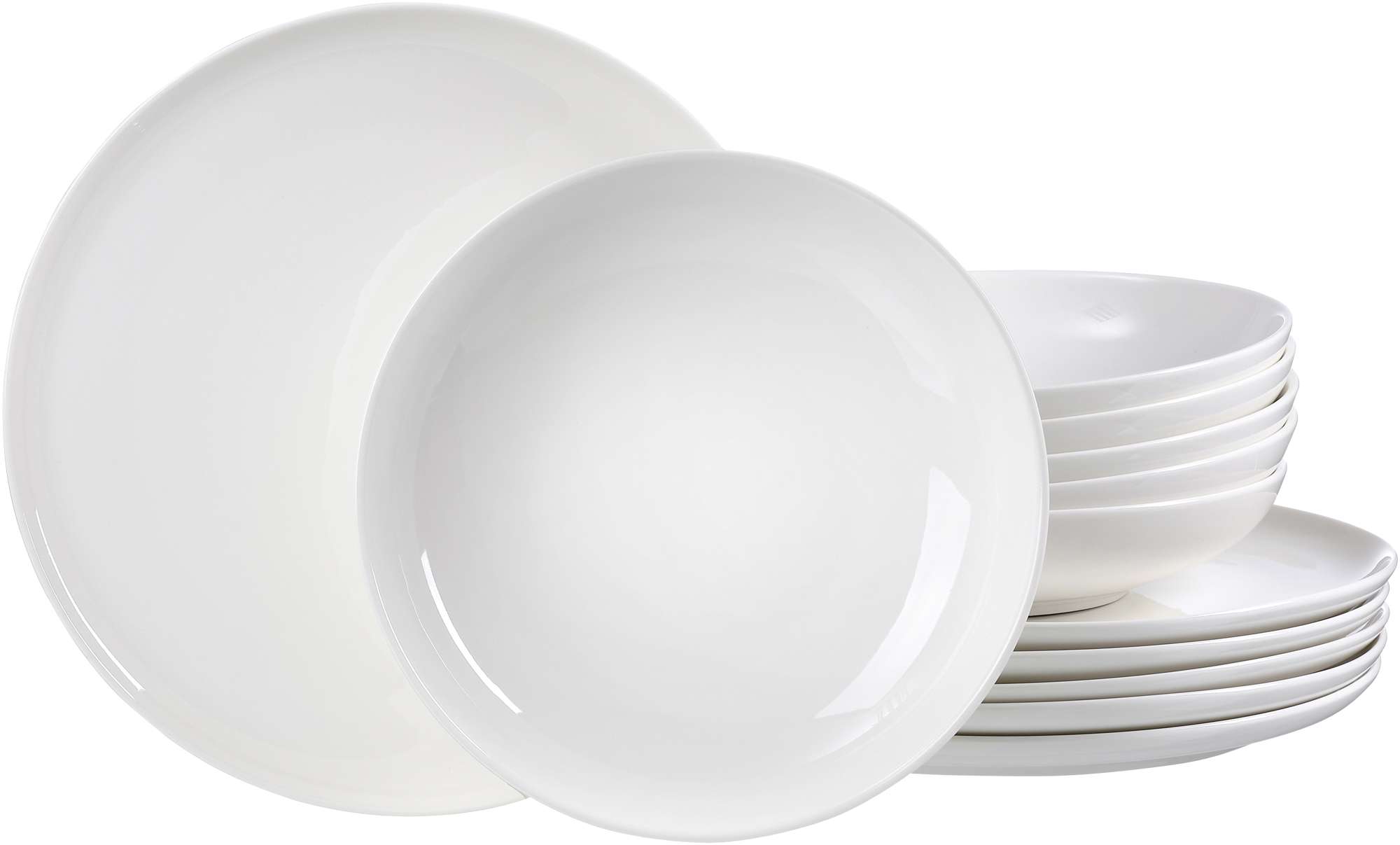 Ritzenhoff & Breker Tafelservice Skagen 12-tlg. in weiß Ritzenhoff & Breker Tafelservice Skagen 12-tlg. in weiß, Teller, Geschirrset, weiße Schale, Speiseteller, Tassen-/Schalen-Set