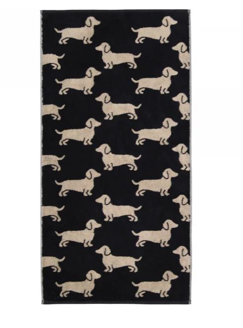 Cawö Handtuch 50x100 cm WE LOVE DOG in 93 schwarz/beige