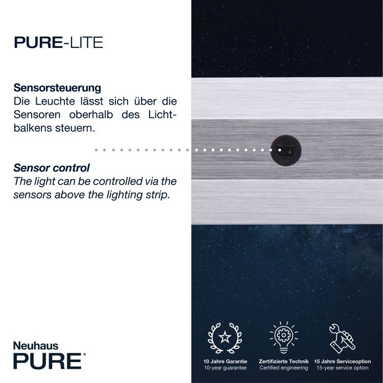 Paul Neuhaus LED-Pendelleuchte Pure-Lite in Anthrazit