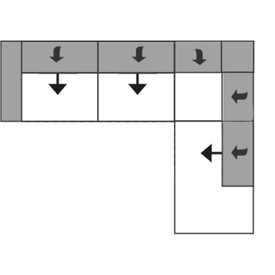 L-Form-Schrank, Küchenunterschrank, Wandmontage, Schranktür, Grifflose
