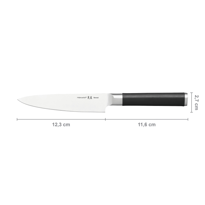 Fiskars Gemüsemesser im japanischen Stil SENSEI 12cm in Farbe Black/White