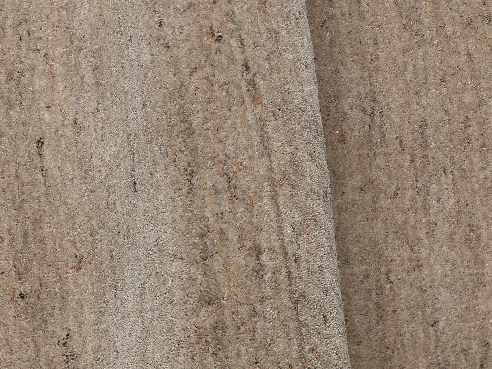 OCI Wollteppich PURITAS ca. 140x200cm in Farbe holz, Beige Stoff, Texturiertes Gewebe, Grober Web','Sandfarbe, Gerolltes Gewebe