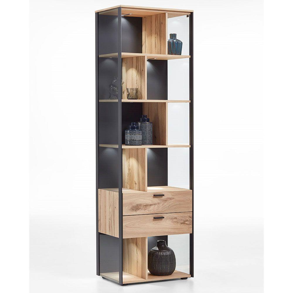 SCHÖNER WOHNEN-Kollektion Regal ANDRA, ca. 62 x 207 x 43 cm in Eiche rustico hell geölt