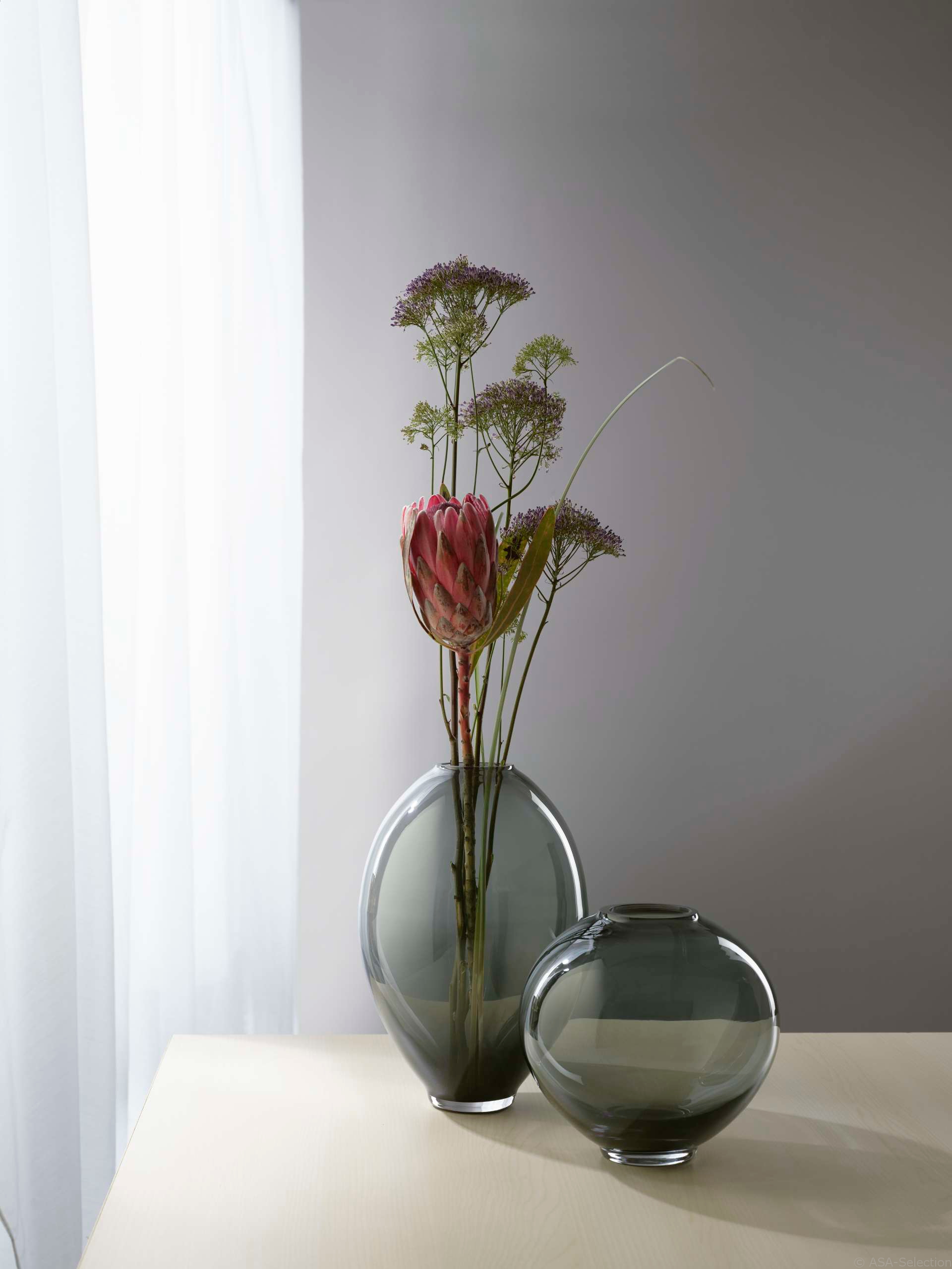 ASA Selection Vase Mara in Farbe grau glänzend