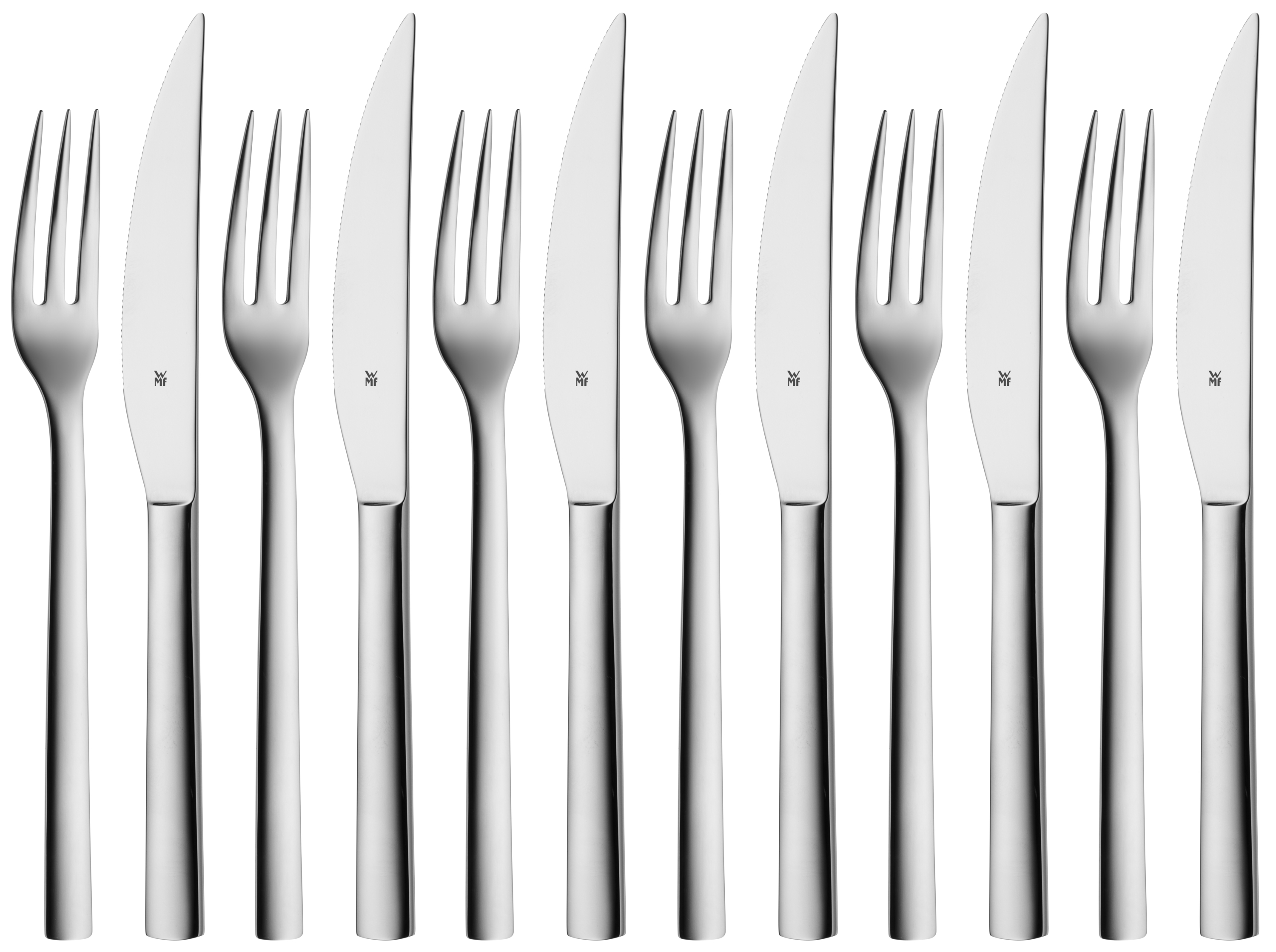WMF Nuova Steakbesteck-Set, 12-teilig in Edelstahl WMF Nuova Steakbesteck-Set, 12-teilig in Edelstahl