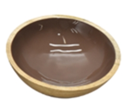 Fynch-Hatton Schüssel SINGITA ENAMEL BOWL SMALL in Farbe walnut Fynch-Hatton Schüssel SINGITA ENAMEL BOWL SMALL in Farbe walnut, Schüssel, Teller, Schale, Keramik, Braun