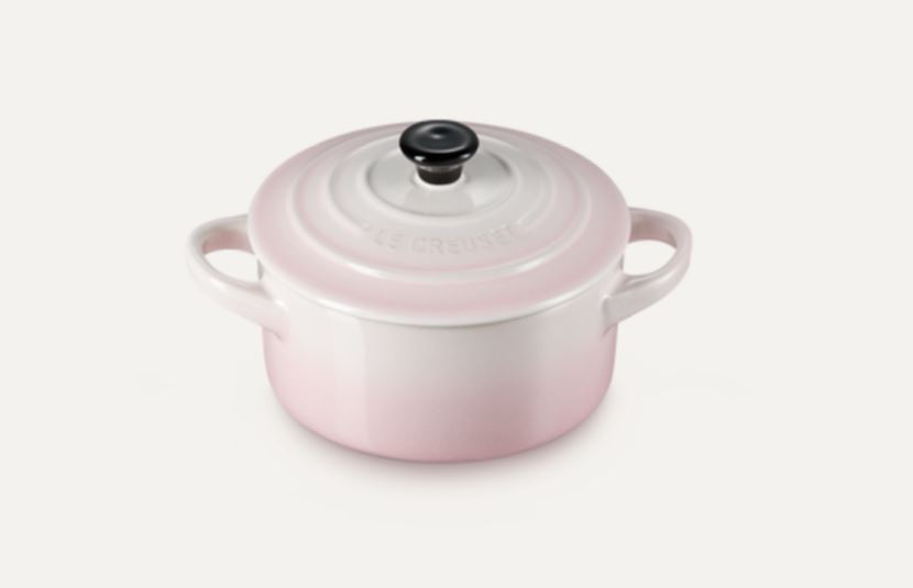Le Creuset Mini-Cocotte 10cm in Farbe Shell Pink