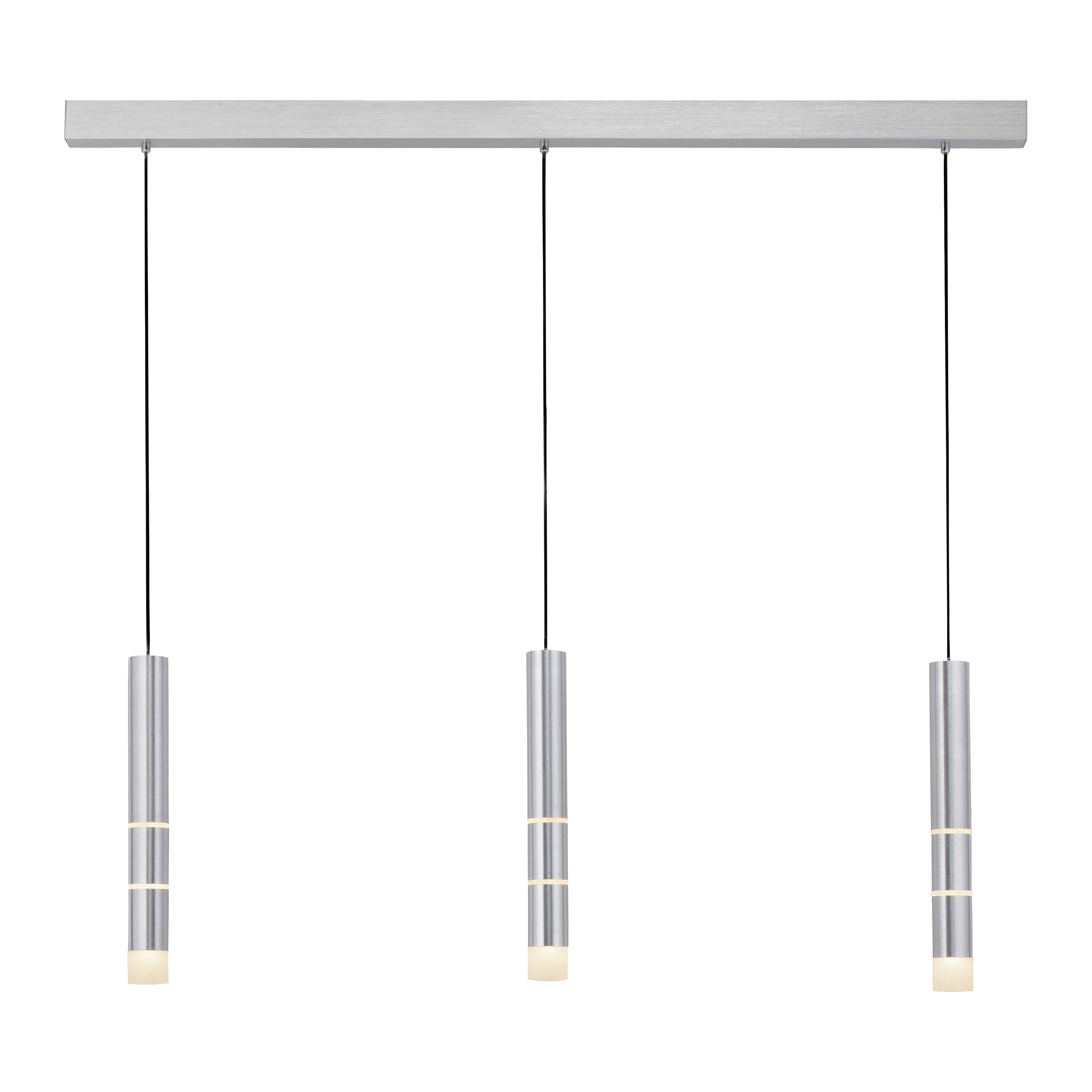 Paul Neuhaus LED-Pendelleuchte PURE VEGA 12-flammig in Farbe aluminium