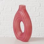 Boltze Vase Tiffy in Farbe Glas lackiert dunkelrosa