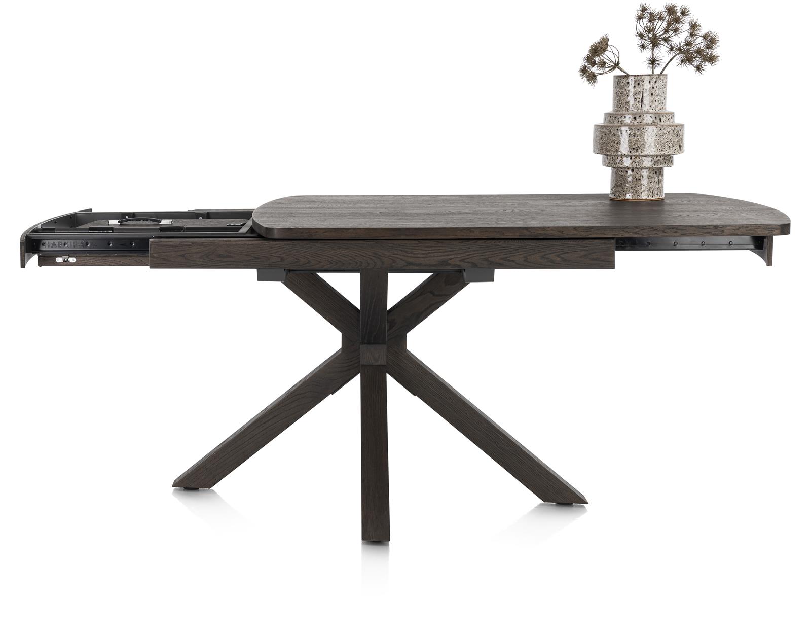 Henders & Hazel Ausziehtisch NYON ca. B100 H77 T140 cm in Eiche furniert Basalt