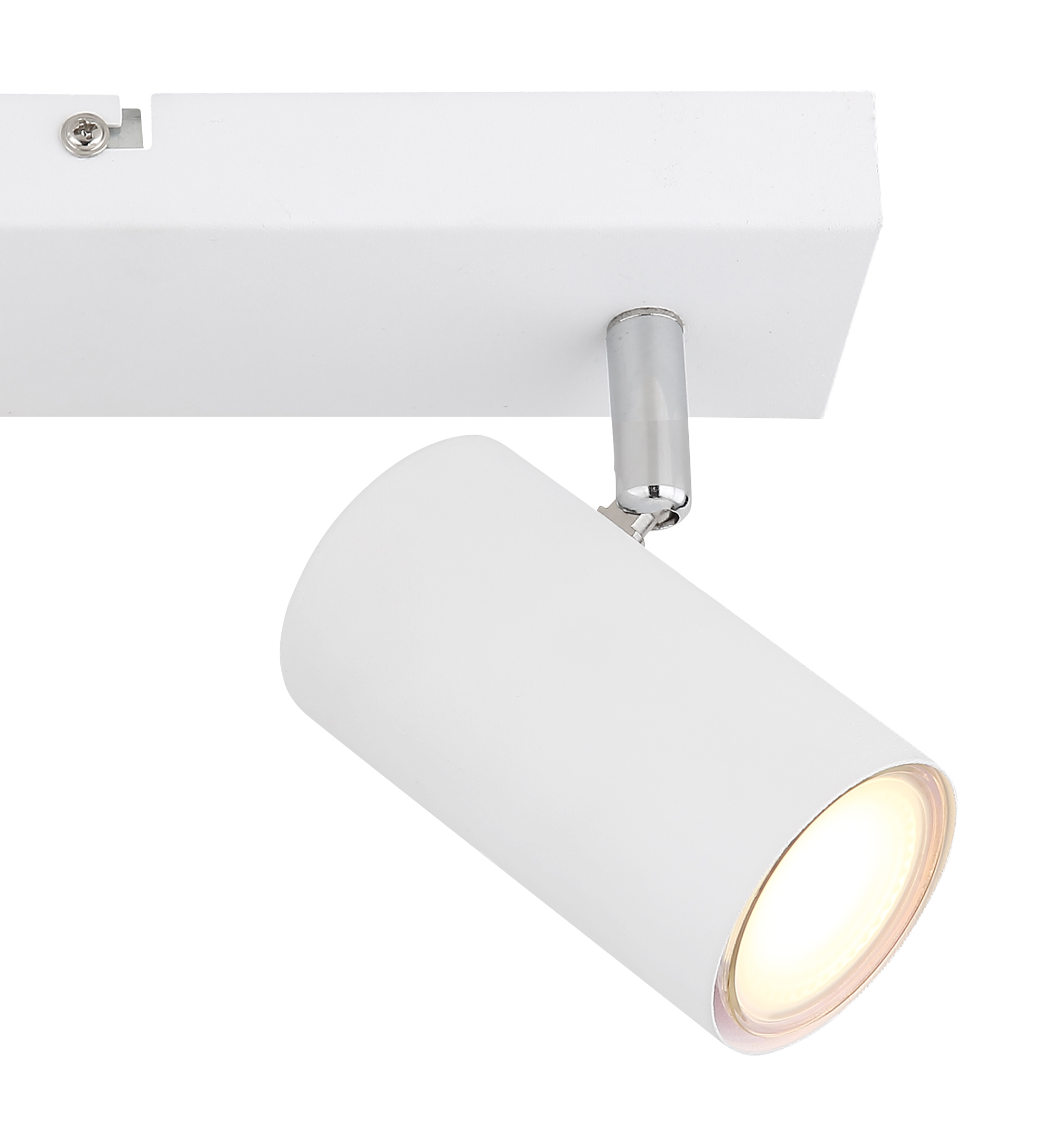 Strahler in Metall weiß, Spotlight, Track lighting, White, White cylindrical lamp, Ceiling mount