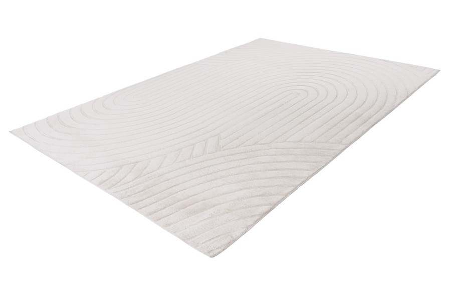 Webteppich COMFORT ca. 160x230cm in Farbe ivory, Teppicht, Wohnzimmerteppich, antimikrobielle, Holzmaserung, cremefarben