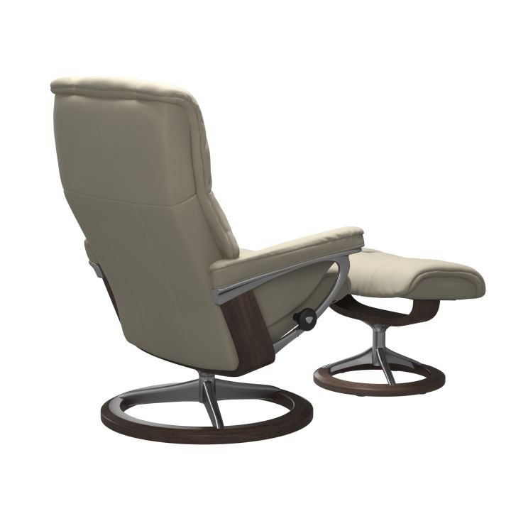 Stressless Sessel mit Hocker Mayfair (S) in Leder Paloma light grey
