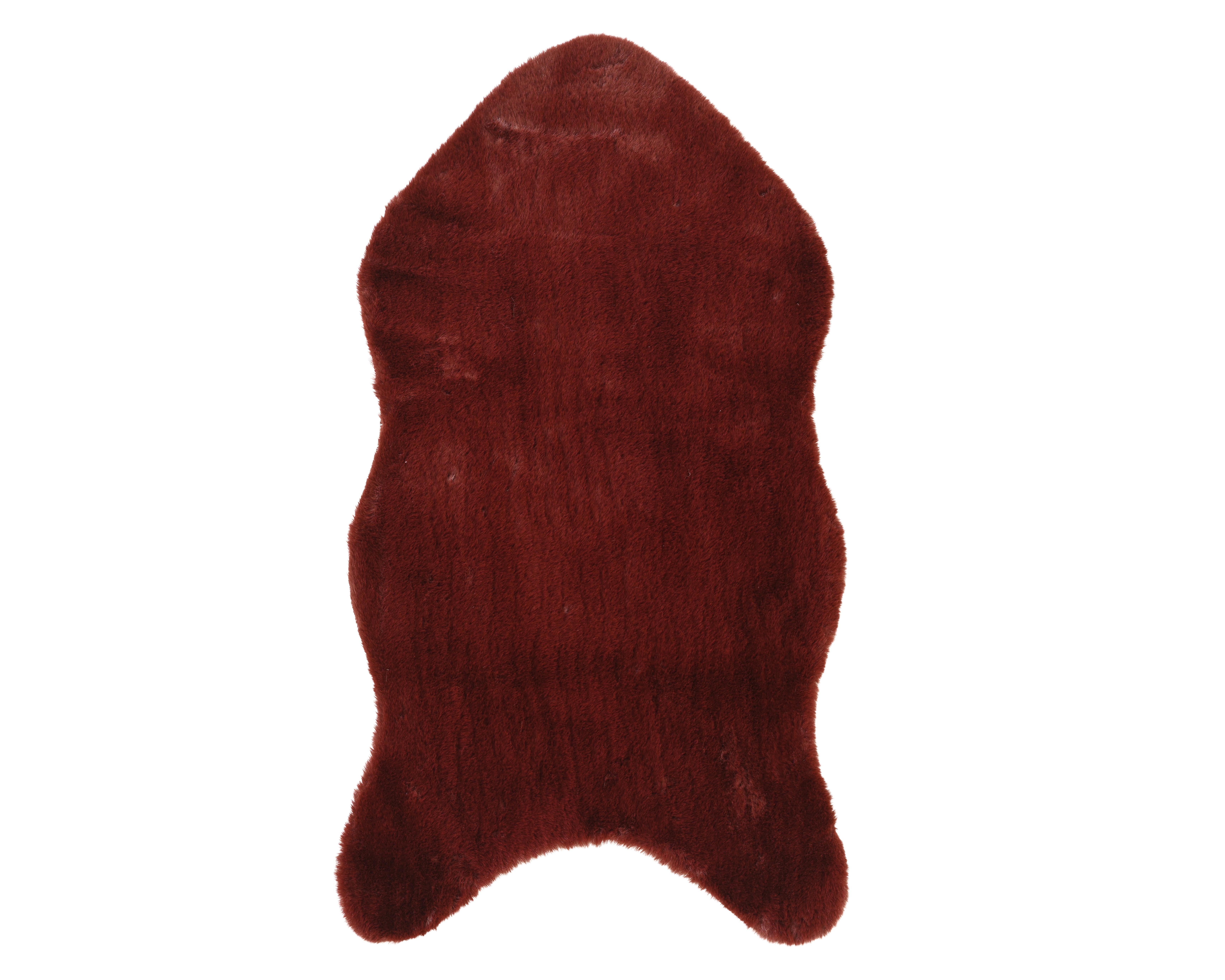 Kaemingk Teppich kunstfell 440319 ca. B50 H2 cm in Maroon, Dekoration für Zuhause, Teppich, Kissen, Kastanienbraun, Socke