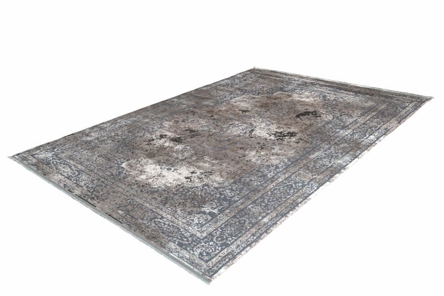 Webteppich ELYSEE ca. 160x230cm in Farbe silver Webteppich ELYSEE ca. 160x230cm in Farbe silver, Teppich, Flurboden, persisch Stil, abgenutzt, blau-grau Muster