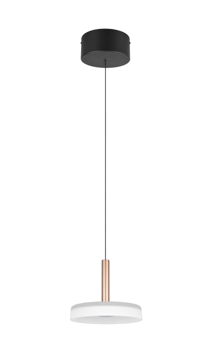 Trio LED-Pendelleuchte CELESTE 1-flammig in Farbe Coffee, Glas weiß