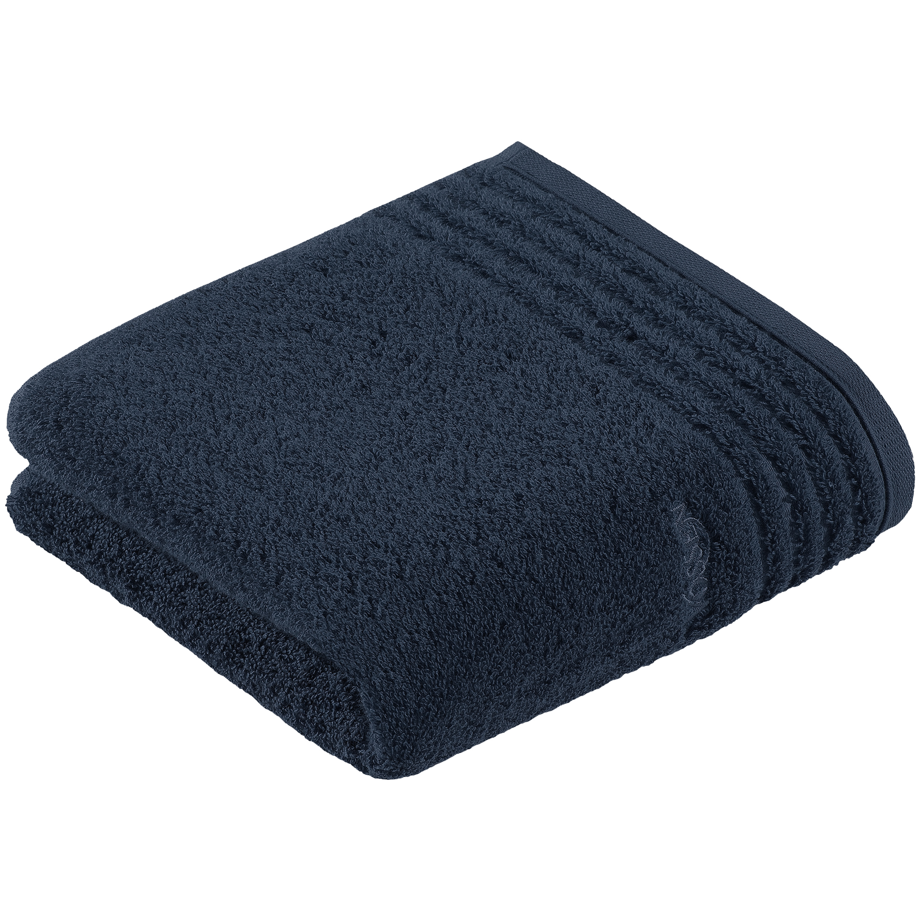Vossen Handtuch Vienna Style Supersoft ca. 50x100cm in Farbe navy blue, Handtuch, Frottee, Dunkelblau, Baumwolle