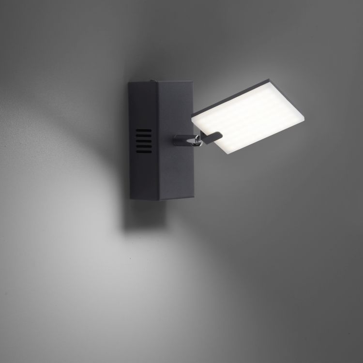 Paul Neuhaus LED-Wandleuchte PURE MIRA 1-flammig in Farbe schwarz, Beleuchtung