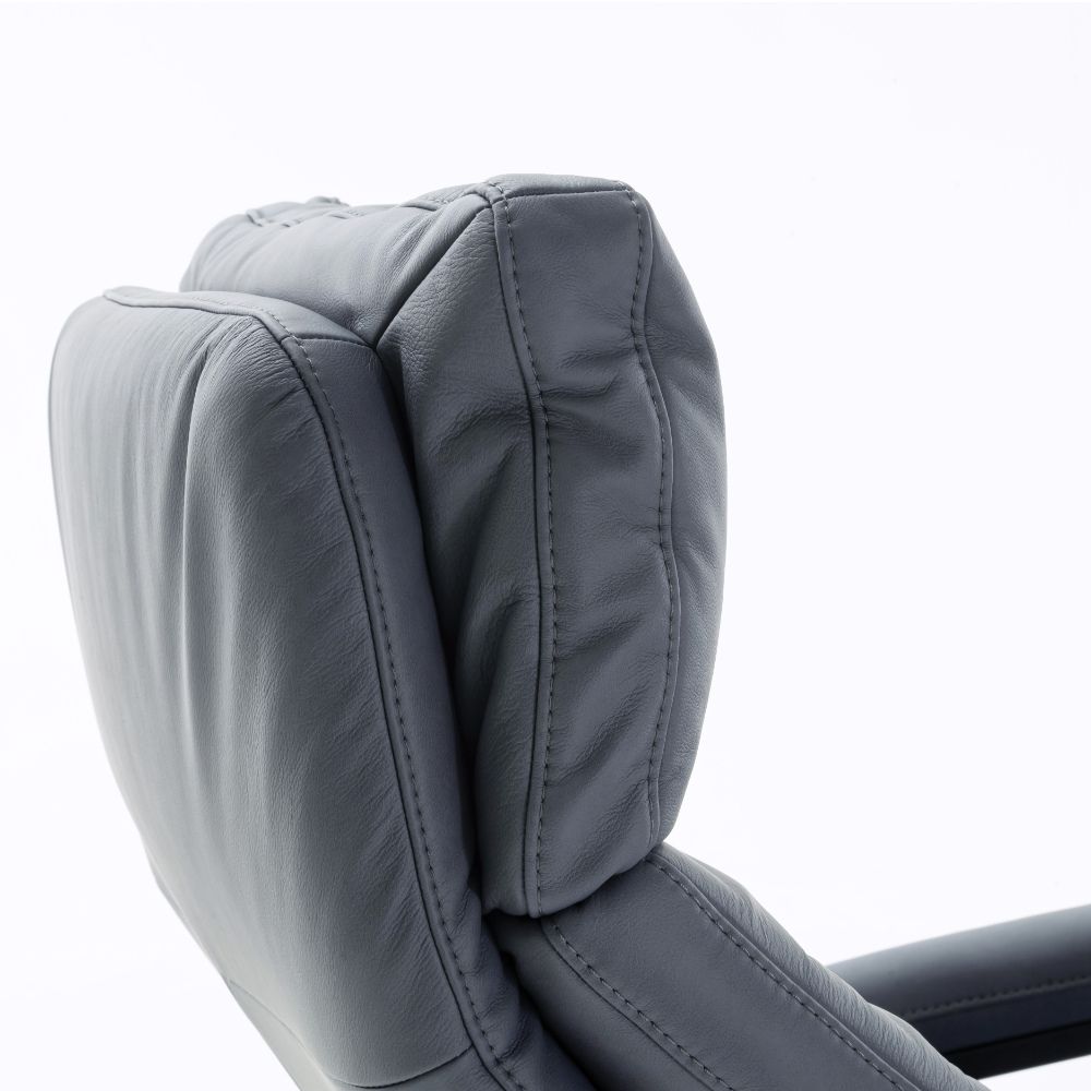 Relaxsessel IMPULS LAZYLINE 3-motorisch Herz Waage in Leder Evita grey blue