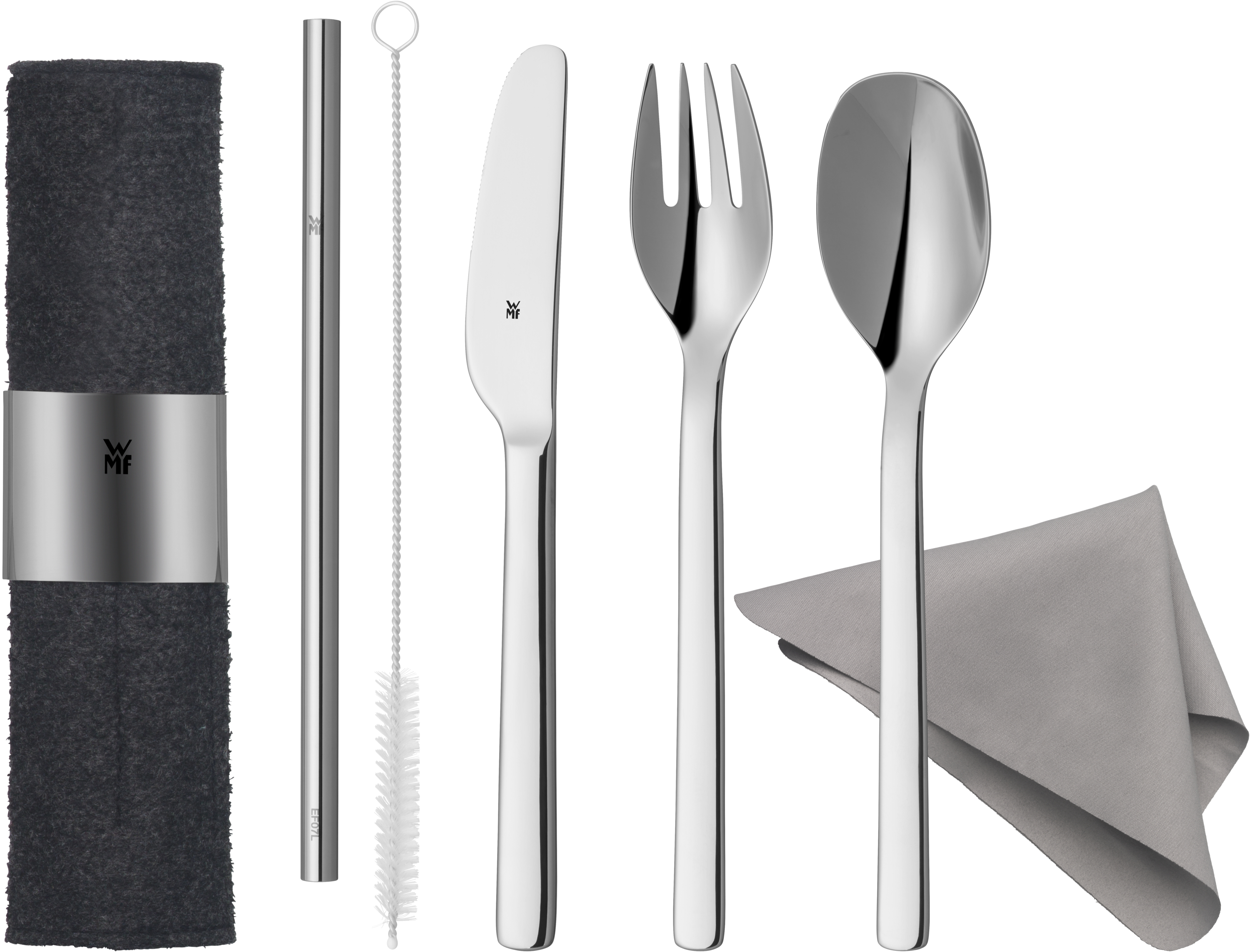 WMF My2Go Besteck-Set, 8-teilig in anthrazit WMF My2Go Besteck-Set, 8-teilig in anthrazit