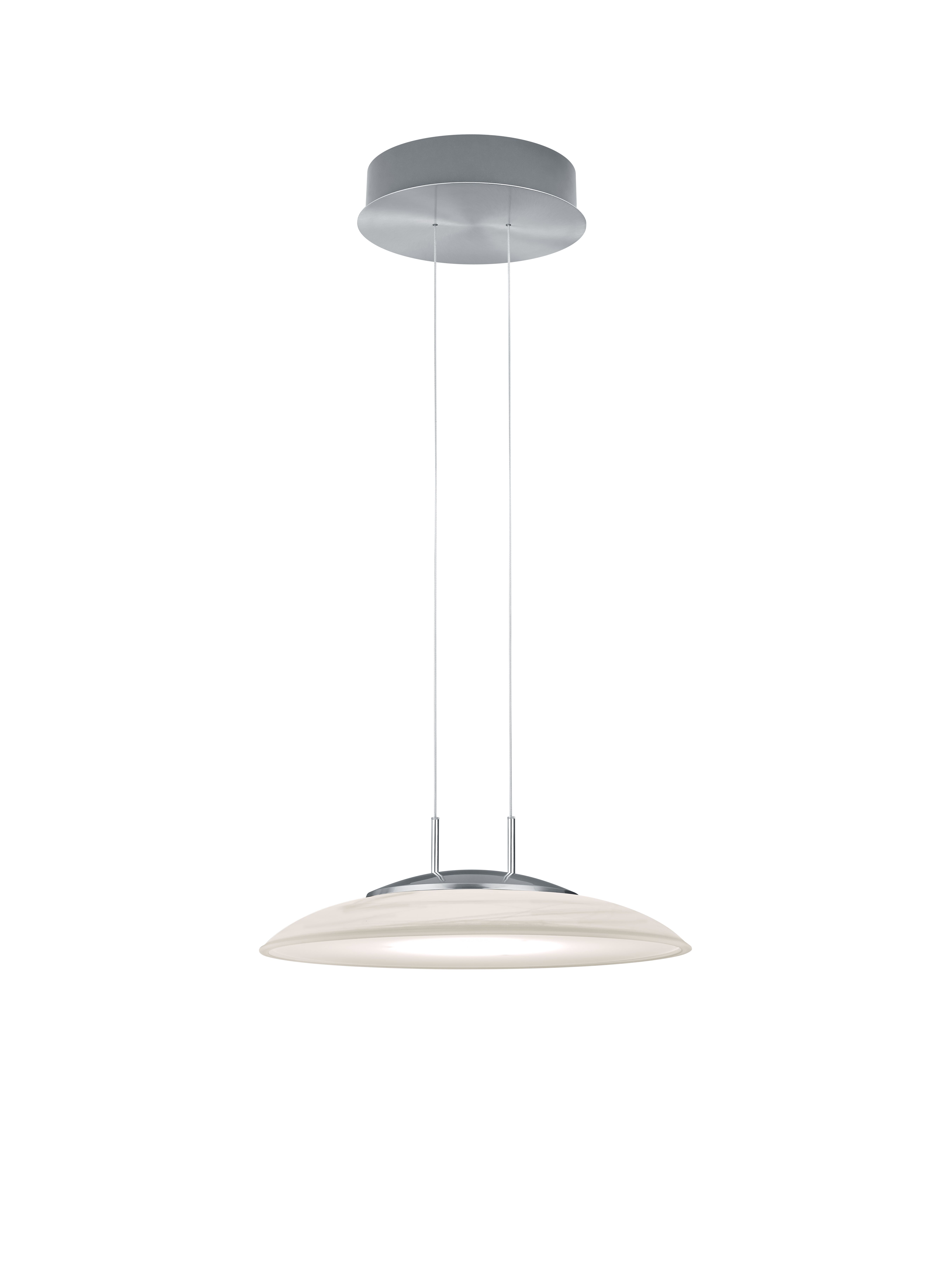 B-Leuchten LED-Stehleuchte in Nickel matt