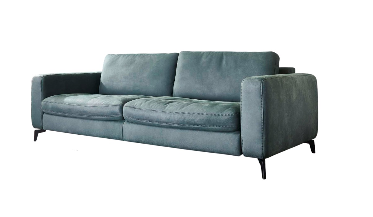 Hukla Sofa 2.5-sitzig HU-PL24070 in Leder Aurelia opal, Couch, Mobiliar, Kissen, Dekoration für Zuhause