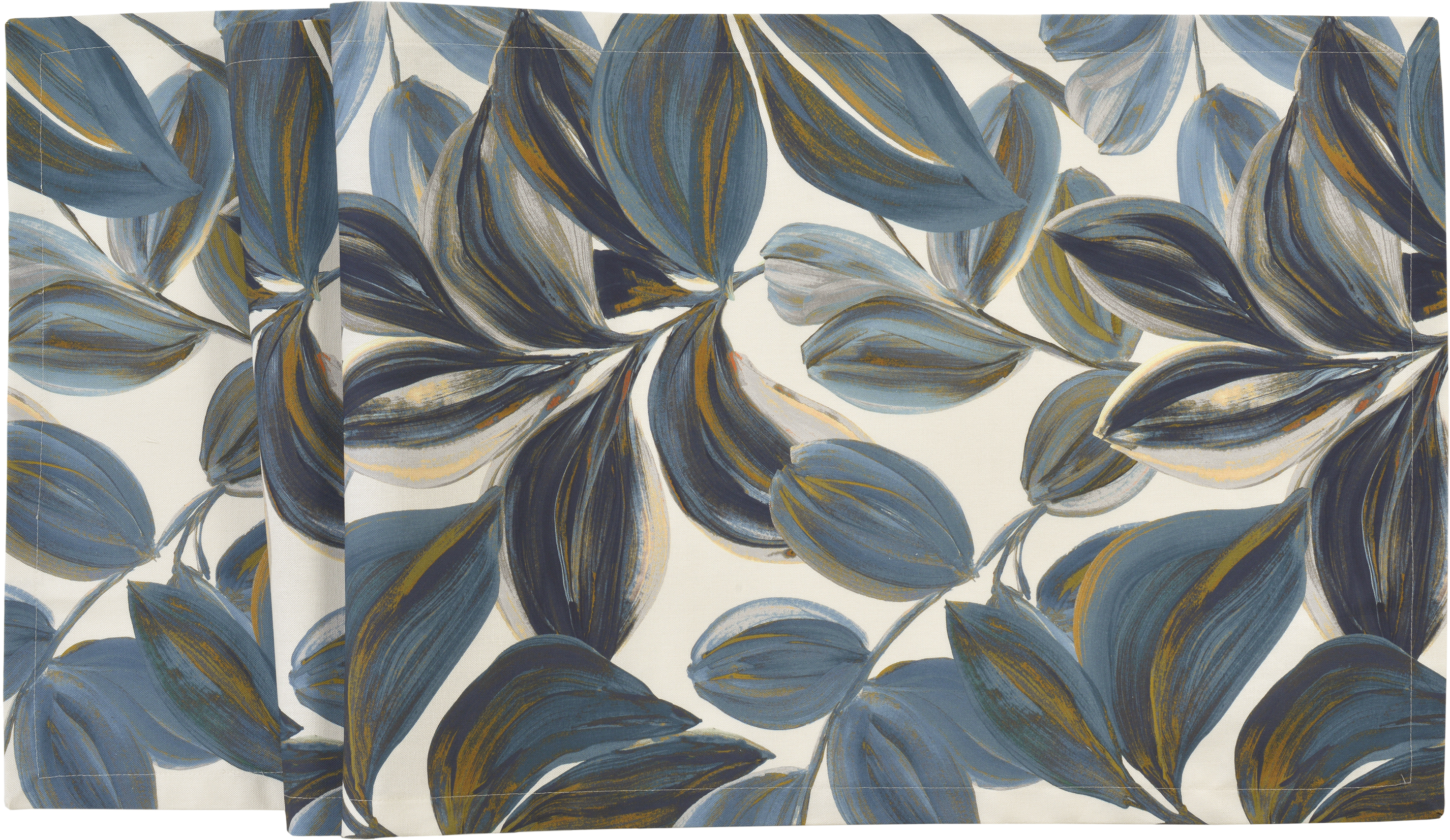 Sander Tischläufer TIKAL ca. 40x100cm in Farbe blue shadow Sander Tischläufer TIKAL ca. 40x100cm in Farbe blue shadow, blätter, blättermuster, blau, abstrakt, stoff