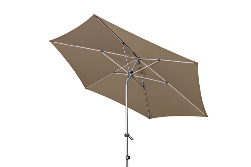 Doppler Kurbelschirm EXPERT Ø ca. 320cm in Farbe greige, Schirm, Sonnenschirm, Parasol, Außenbereich, Stativschirm