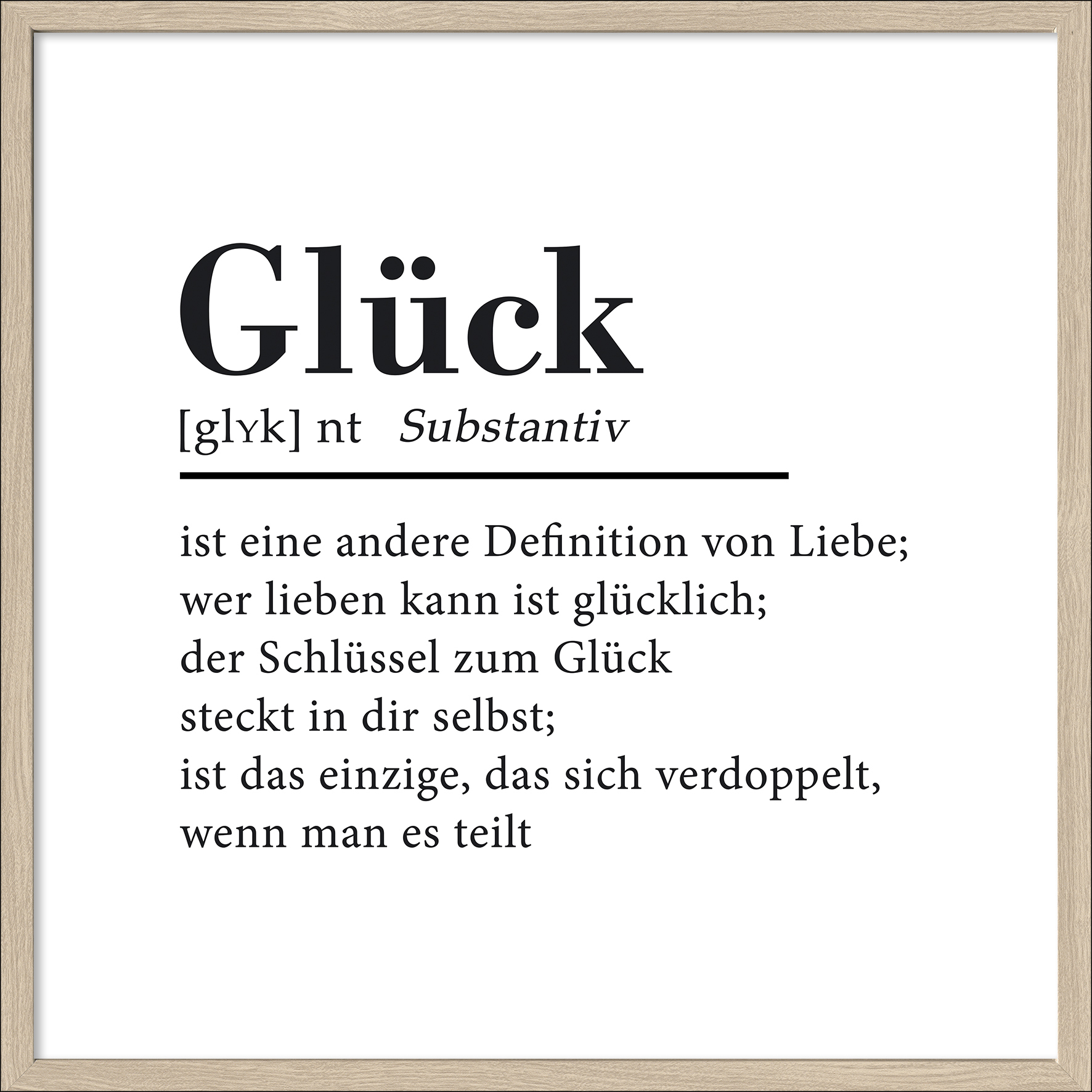 ProArt Framed-Art Slim Scandic 53x53cm Glück