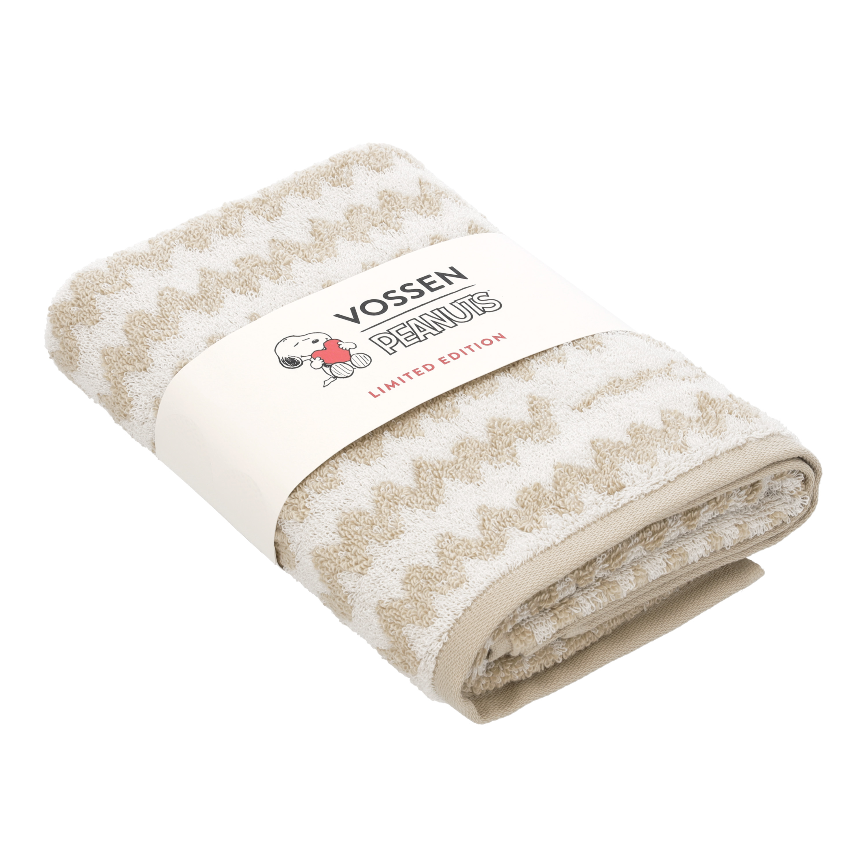 Vossen Handtuch Charlie Brown ca. 50x100cm in Farbe tibet, tuch, beige, herringbone, texturiert, peanuts limitierte edition