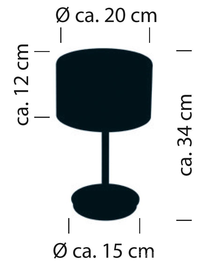 LED-Tischleuchte GRAND SMOKE 20x34 in anthrazit matt eloxiert