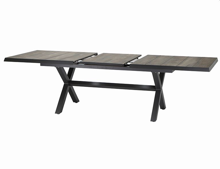 Ausziehtisch SINCRO ca. 100x200(260)cm in washed grey/matt anthrazit