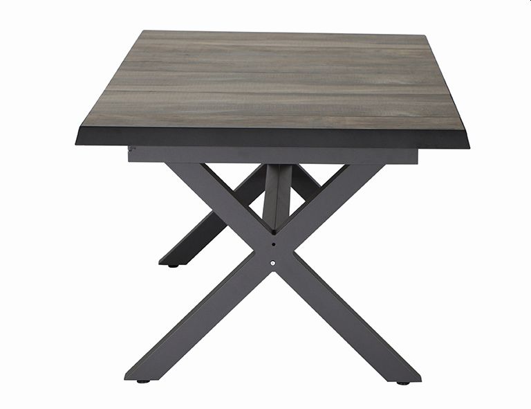 Ausziehtisch SINCRO ca. 100x200(260)cm in washed grey/matt anthrazit Ausziehtisch SINCRO ca. 100x200(260)cm in washed grey/matt anthrazit
