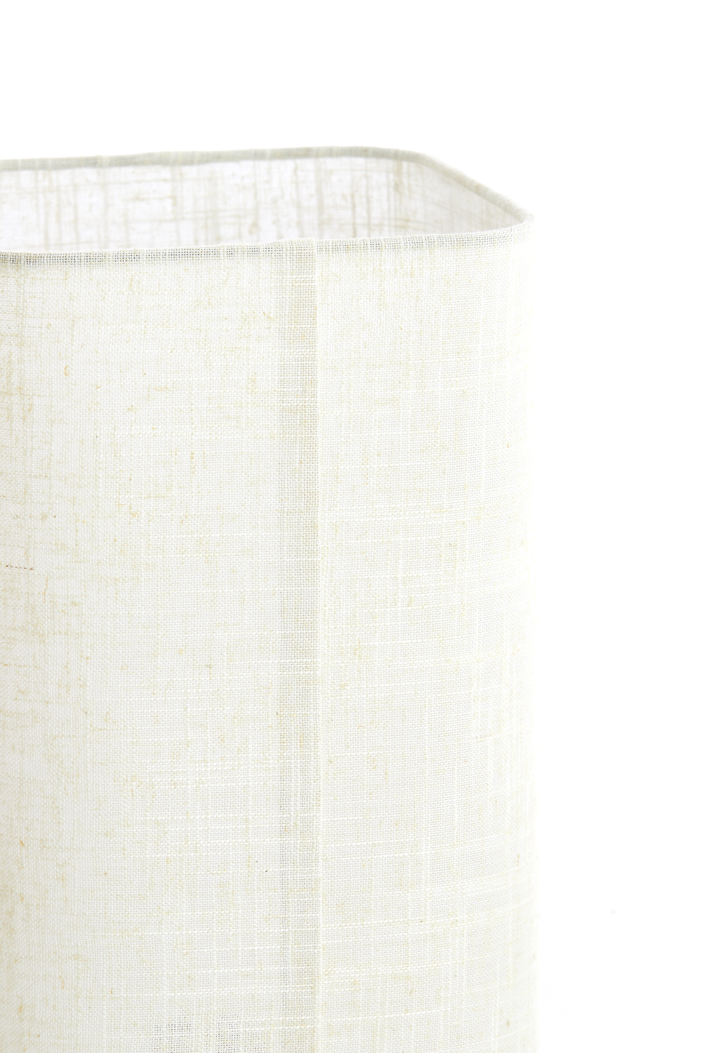 Tischleuchte ca, 22x22x51cm in wood Print natur+Linen creme