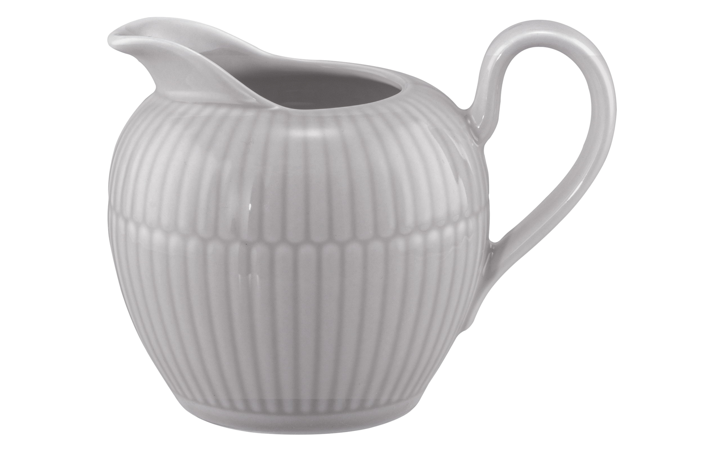 Seltmann Weiden Milchkännchen 0,29 l Amina 3 Silbergrau Seltmann Weiden Milchkännchen 0,29 l Amina 3 Silbergrau , Porzellankanne, Spitzdeckelform, geriffelte Oberfläche, Weiß, Kaffeekanne