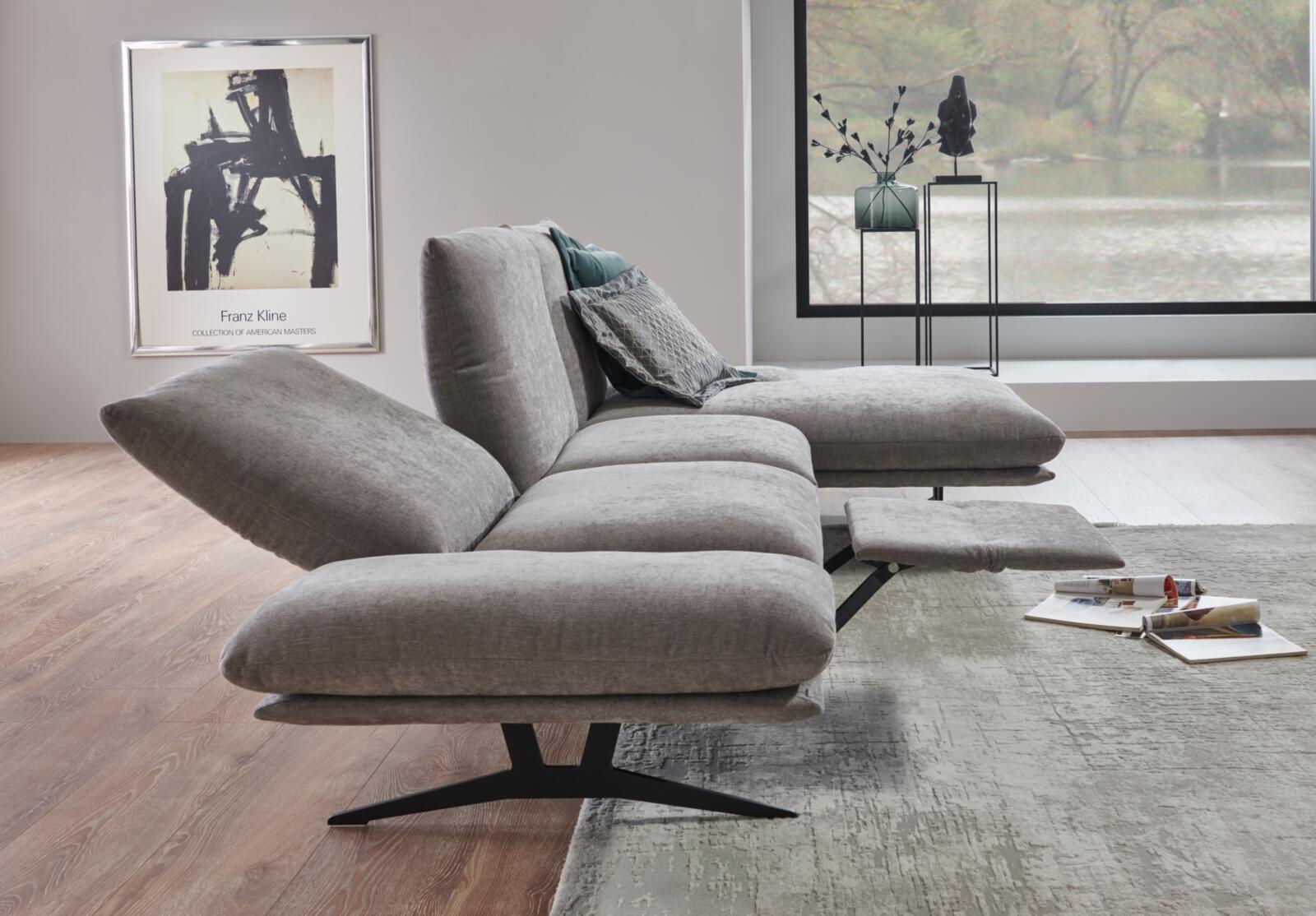 Koinor Eckkombination FINLAY ca. 315x159 cm in Stoff Impression grau Koinor Eckkombination FINLAY ca. 315x159 cm in Stoff Impression grau, Sofa, Wohnzimmer, Grau, Sessel, Stoffbezug