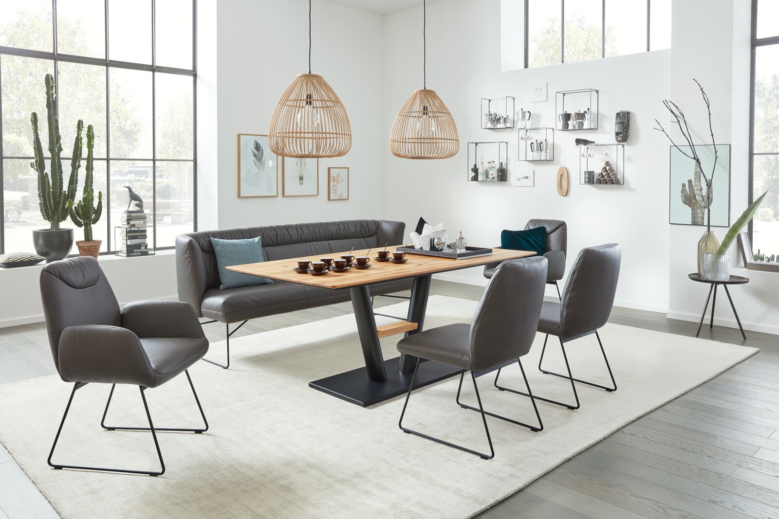 Interliving Esstisch IL 5105 ca. 200x100cm in Charakter-Eiche massiv geölt