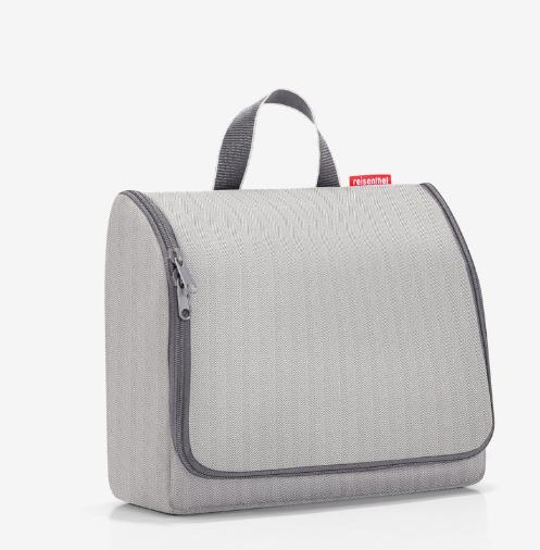 Reisenthel TOILETBAG XL in Farbe herringbone grey, Tasche, Zubehör, Handtasche, Leinwand