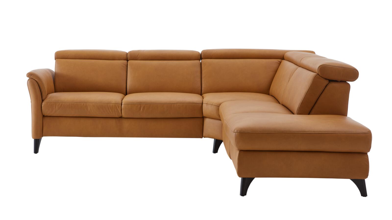 Polstereckgruppe RELAXA 6.0 PLUS PSG XC ca. 276x239cm in Orange Polsteria Polstereckgruppe RELAXA 6.0 PLUS PSG XC ca. 276x239cm in Leder Evita dijon