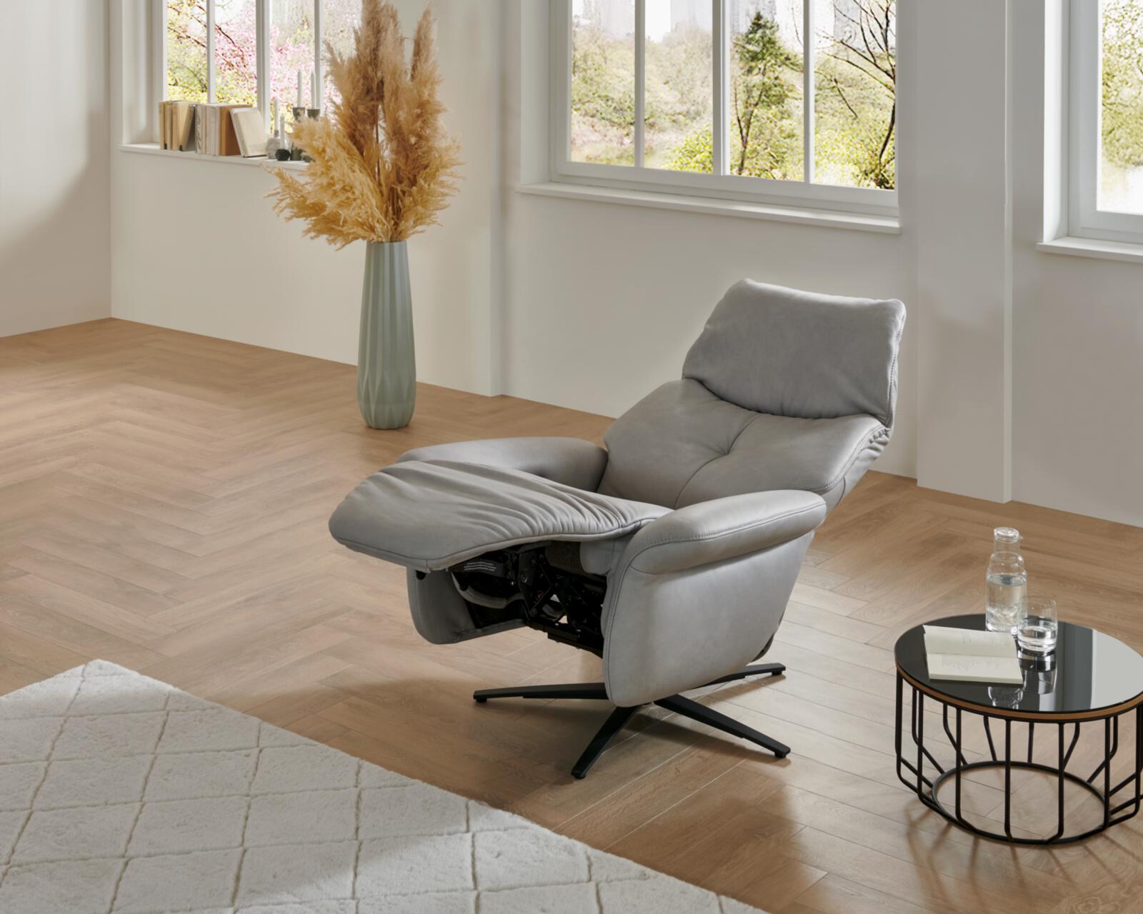 Himolla Relaxsessel Easy Swing (7475) Grau, Sessel, Relaxsessel, Bezugstextil, Grau, Präzisionsläufer